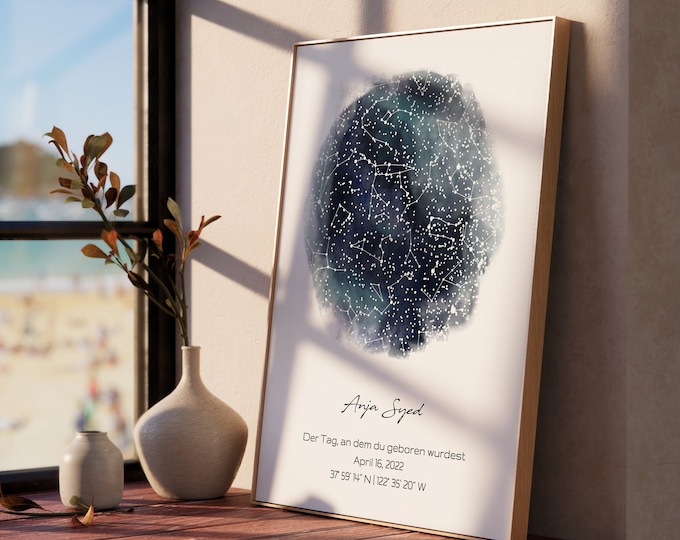 Personalized Newborn Gift | constellation | Personalized Star Map