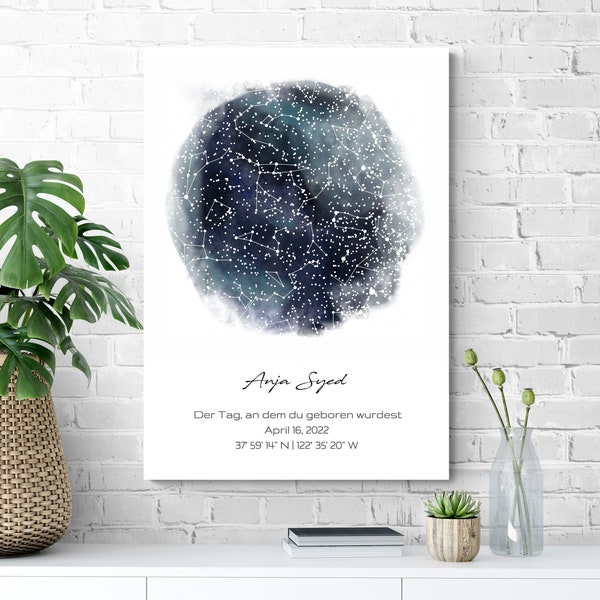 Personalized Newborn Gift | constellation | Personalized Star Map