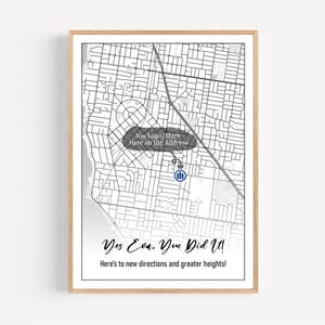 Individuell angefertigtes Business Map Geschenk für Kunden - Personalisierter Firmenstandort Druck für treue Kunden, neue Partner oder langjährige Mitarbeiter