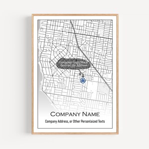 Klantcadeau van bedrijf – aangepaste locatiekaart met logo – attent zakelijk bedankje voor partner of klant