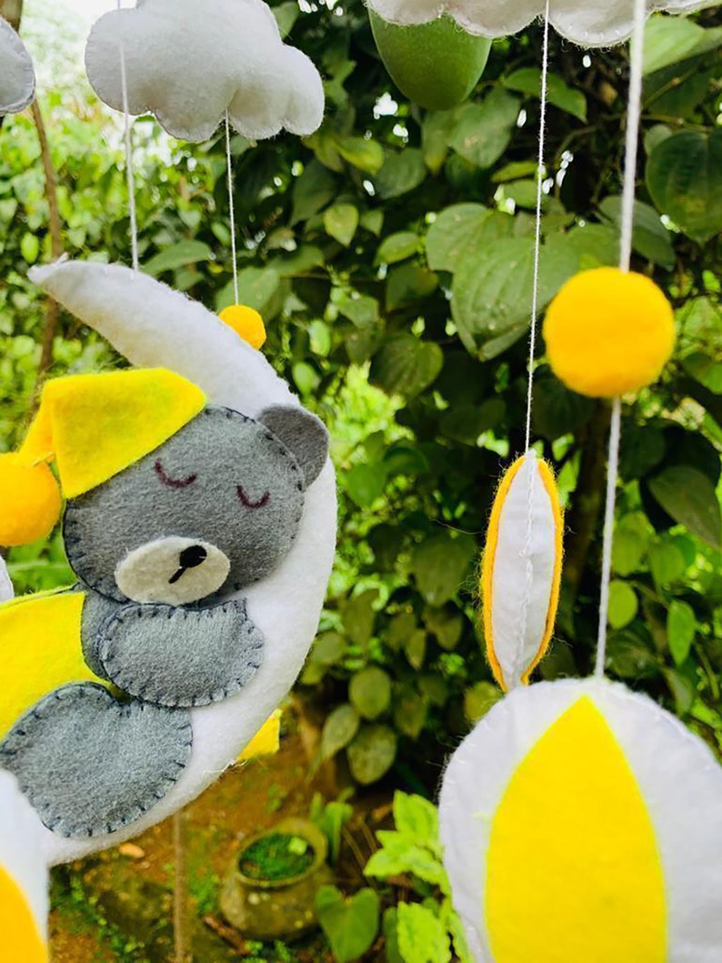 Felt Cot Mobile Baby Mobile Hot Air Balloon Mobile Baby Etsy