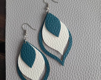 Faux leather earrings