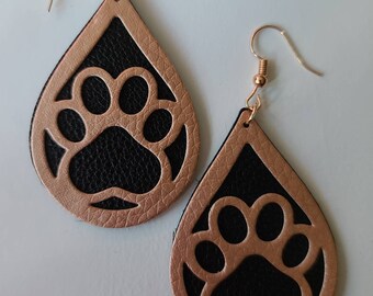 Paw print earrings