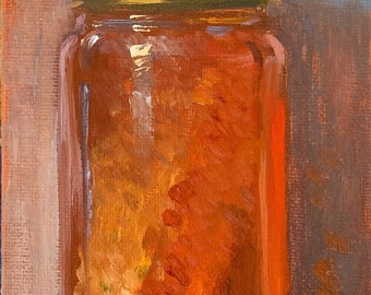 Jar of Honey - NOAH VERRIER Original still life oil painting, Signed fine art print