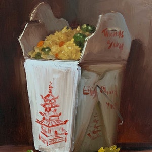 Fried Rice - NOAH VERRIER Original still life oil painting, Signed fine art print
