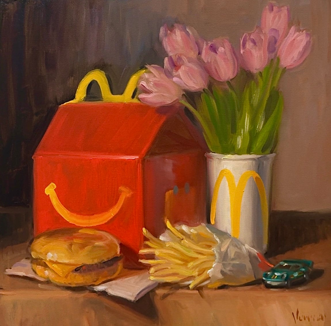 Happy Meal (canvas Print) - NOAH VERRIER Original Still Life Oil