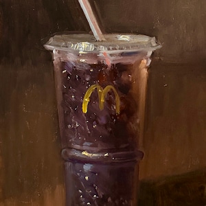 McDonald's DC 8x10 - NOAH VERRIER Pintura al óleo de naturaleza muerta original, impresión de bellas artes firmada