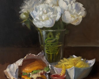 Shake Shack - NOAH VERRIER Original still life oil painting, Signed fine art print