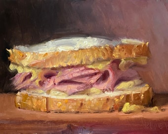 Corned Beef 16x20 - NOAH VERRIER Original still life oil painting, Signed fine art print