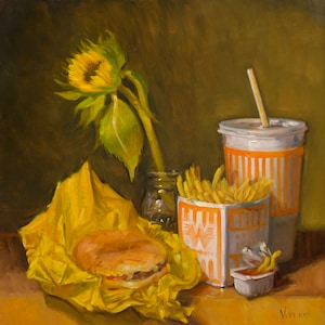 Whataburger - NOAH VERRIER Original still life oil painting, Signed fine art print