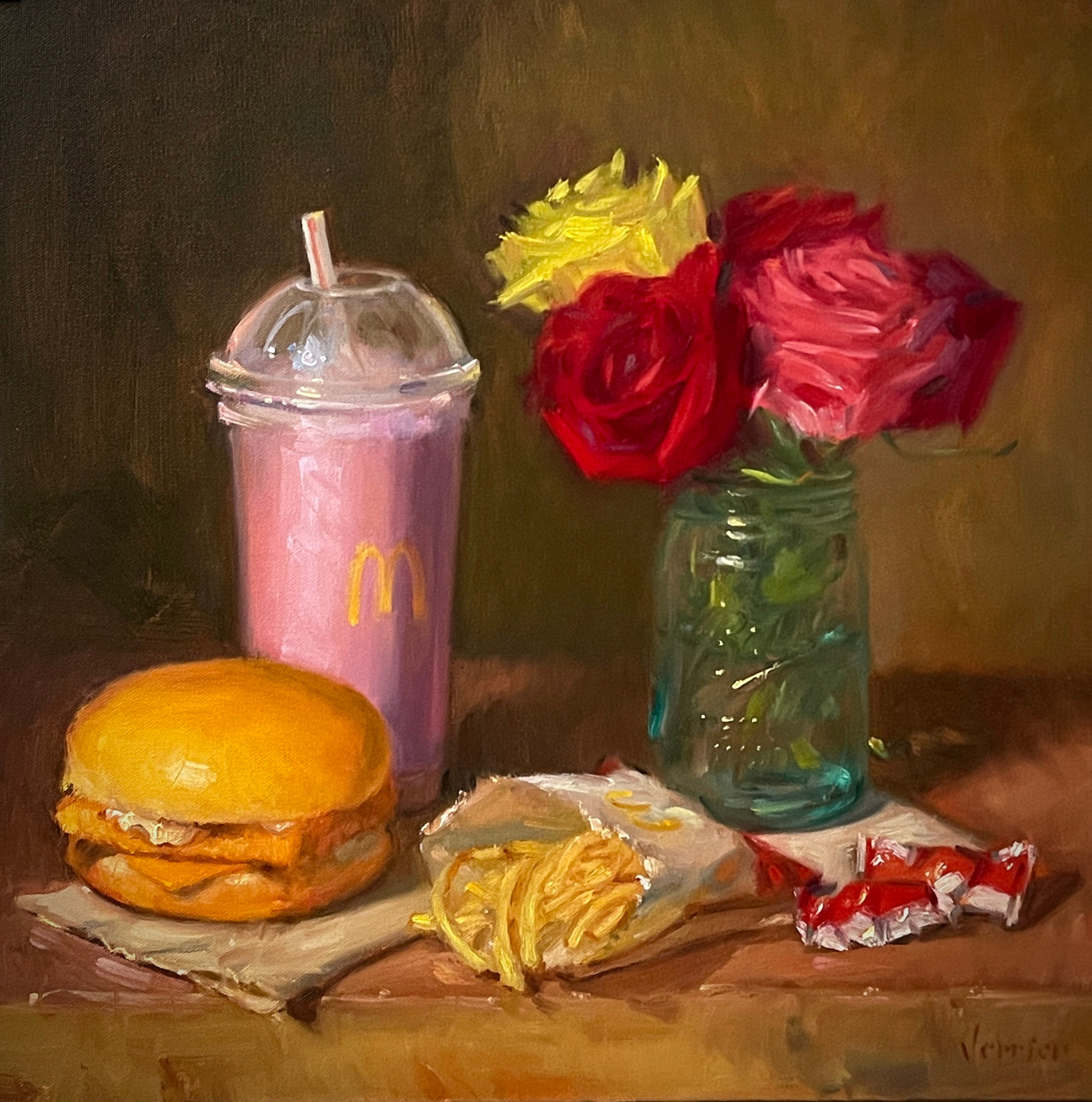 Mcdonald's Filet-o-fish - NOAH VERRIER Original Still Life Oil