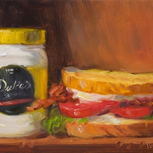 Duke&#39;s BLT - NOAH VERRIER Original still life oil painting, Signed fine art print
