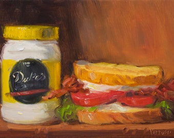 Duke's BLT - NOAH VERRIER Original still life oil painting, Signed fine art print