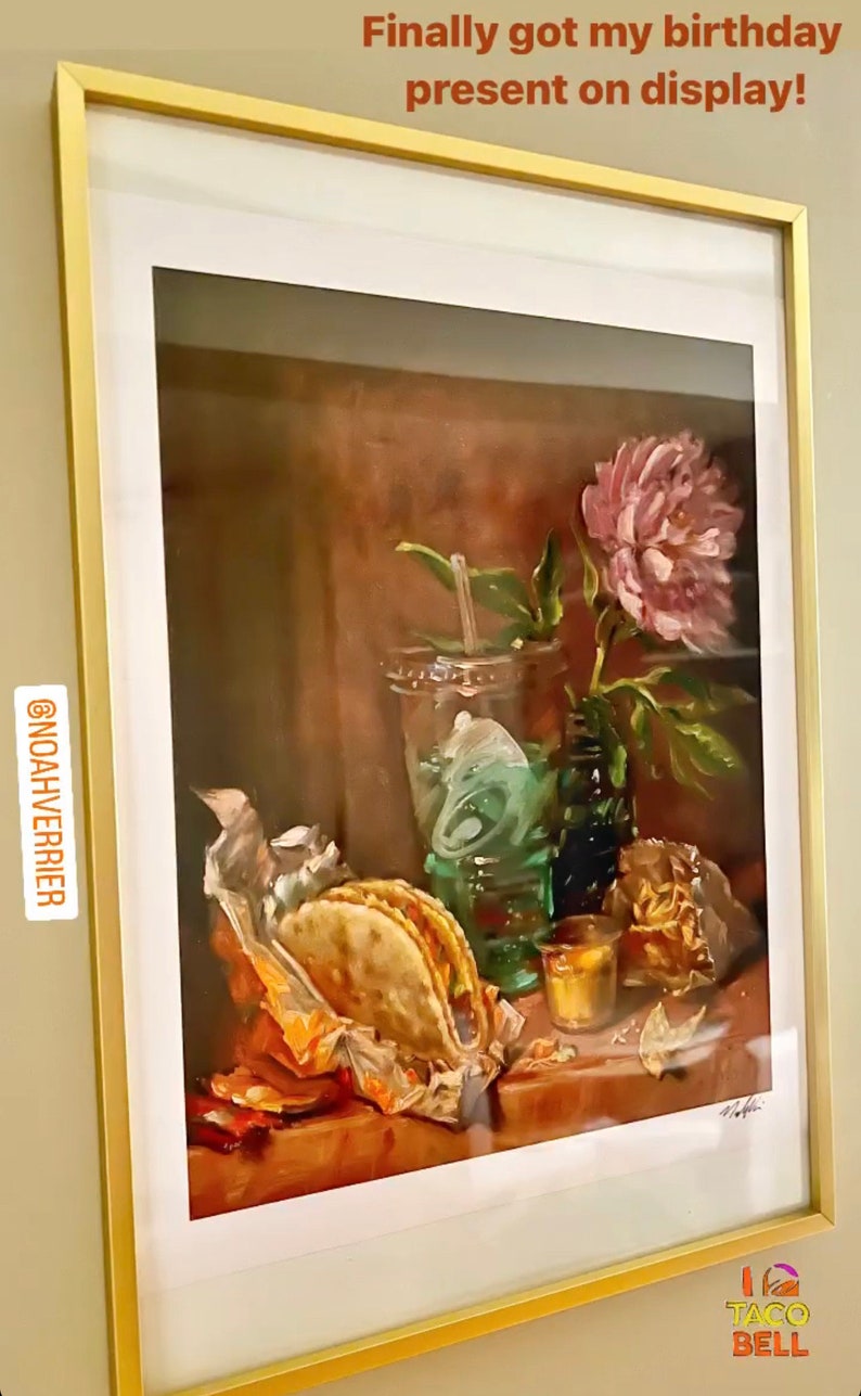 Taco Bell NOAH VERRIER Original still life oil painting, Signed fine art print image 3