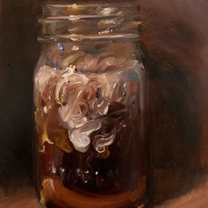 Iced Coffee - NOAH VERRIER Original still life oil painting, Signed fine art print