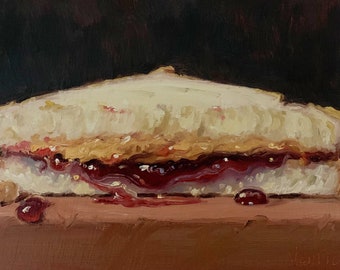 PB&J (large 24x16) - NOAH VERRIER Original still life oil painting, Signed fine art print