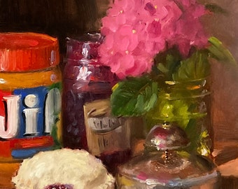 Uncrustable (20x22) LARGE - NOAH VERRIER Original still life oil painting, Signed fine art print