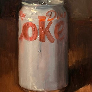 Diet Coke - NOAH VERRIER Original still life oil painting, Signed fine art print