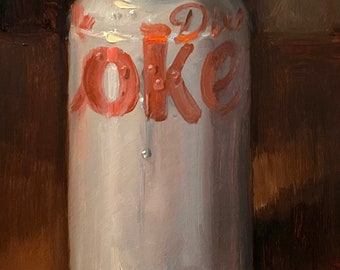 Diet Coke - NOAH VERRIER Original still life oil painting, Signed fine art print