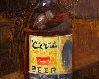 Coors (Canvas Print) - NOAH VERRIER Original still life oil painting, Signed fine art print