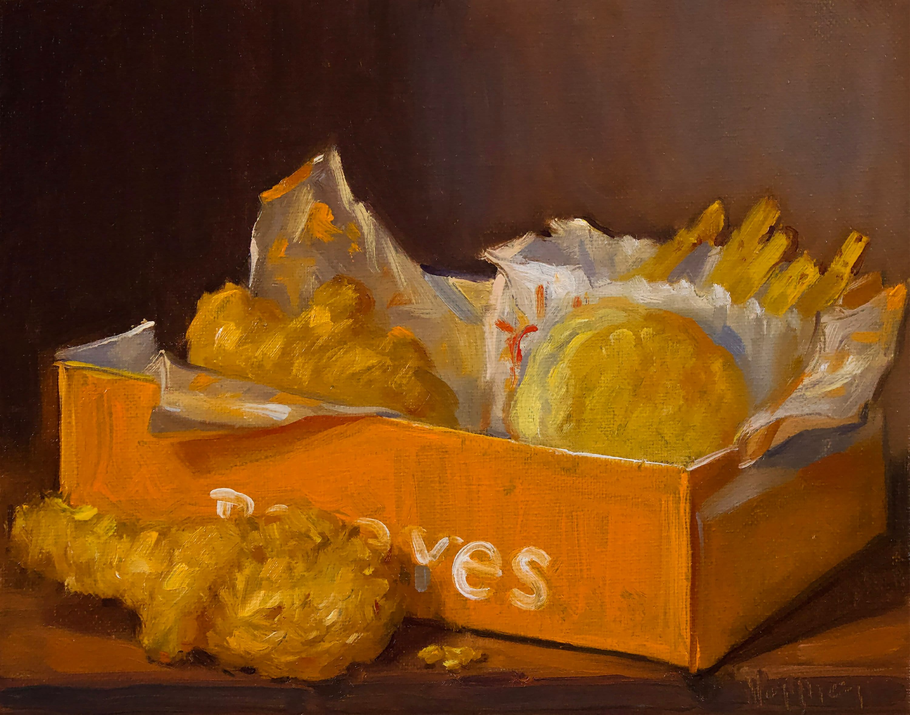 EYESSAY 01 創刊号 POP¥ OIL OILWORKS Popeyes - NOAH VERRIER Original Still Life Oil Painting, Signed