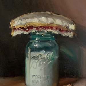 PBJ Vintage - NOAH VERRIER Original still life oil painting, Signed fine art print
