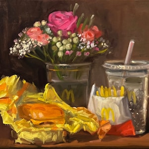 No7 Combo (Hand Embellished) - NOAH VERRIER Original still life oil painting, signed oil painting