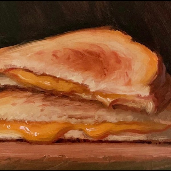 Grilled Cheese - NOAH VERRIER Original still life oil painting, Signed fine art print