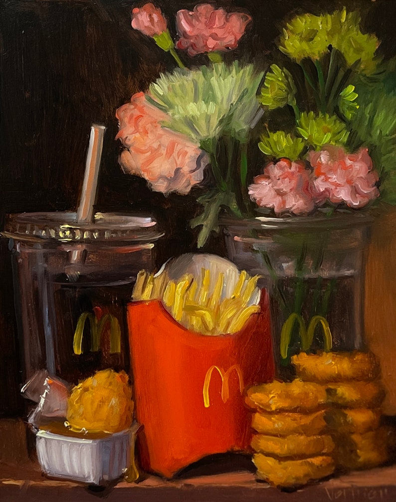 McNuggets NOAH VERRIER Original still life oil painting, Signed fine art print image 1