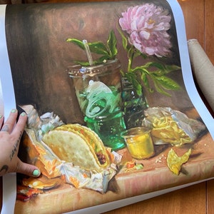 Taco Bell NOAH VERRIER Original still life oil painting, Signed fine art print image 2