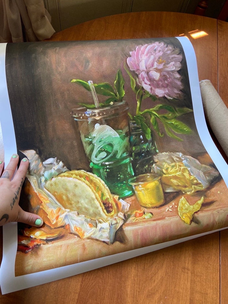 Taco Bell NOAH VERRIER Original still life oil painting, Signed fine art print image 2