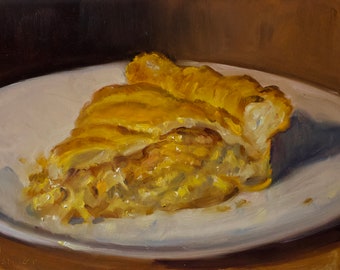 Apple Pie 16x20 - NOAH VERRIER Original still life oil painting, Signed fine art print
