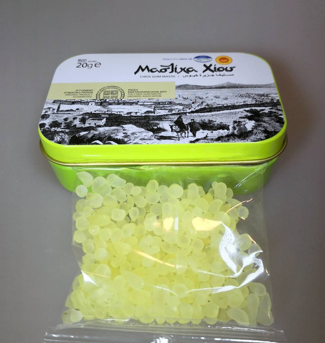 Natural Chios Gum Mastic Small Tears 20g metal Pack Fresh Etsy