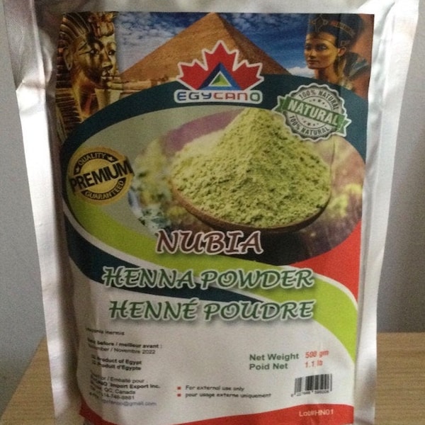 Pure Egyptian Henna Powder 100% Natural Premium Quality - Lawsonia Inermis - (2X250G=500G) Henna - حنة - حناء