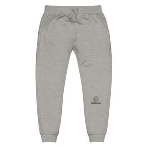 Minimalist Logo Joggers | Unisex Fleece Sweatpants, Comfortable Streetwear, Relaxed Fit, Unisex Fleece Sweatpants | Heather Grey Loungewear