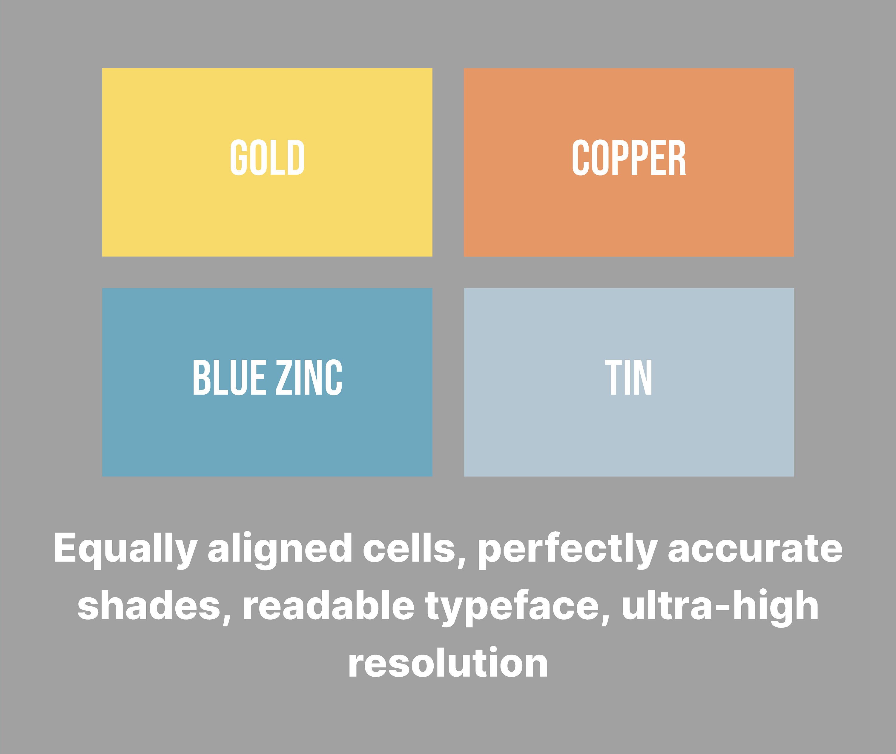 Metal Shade Guide 50 shades of metals alloys and minerals Etsy