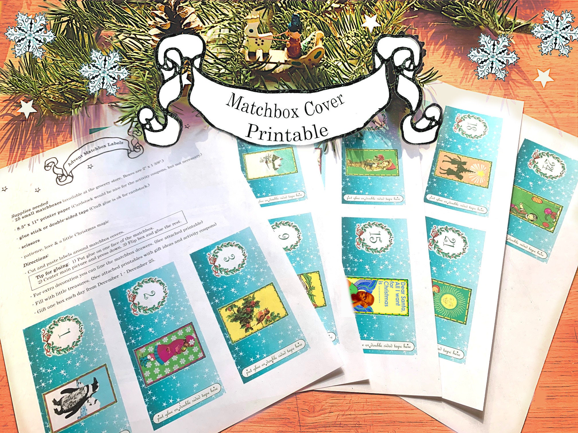 Advent Calendar Printable for Kids! Includes Daily Winter/ Xmas ...