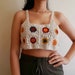 Crochet Granny Square Crop Top | Bandeau Daisy Patchwork Handmade Halter | Tube Top | Beach - Festival Crop Top 
