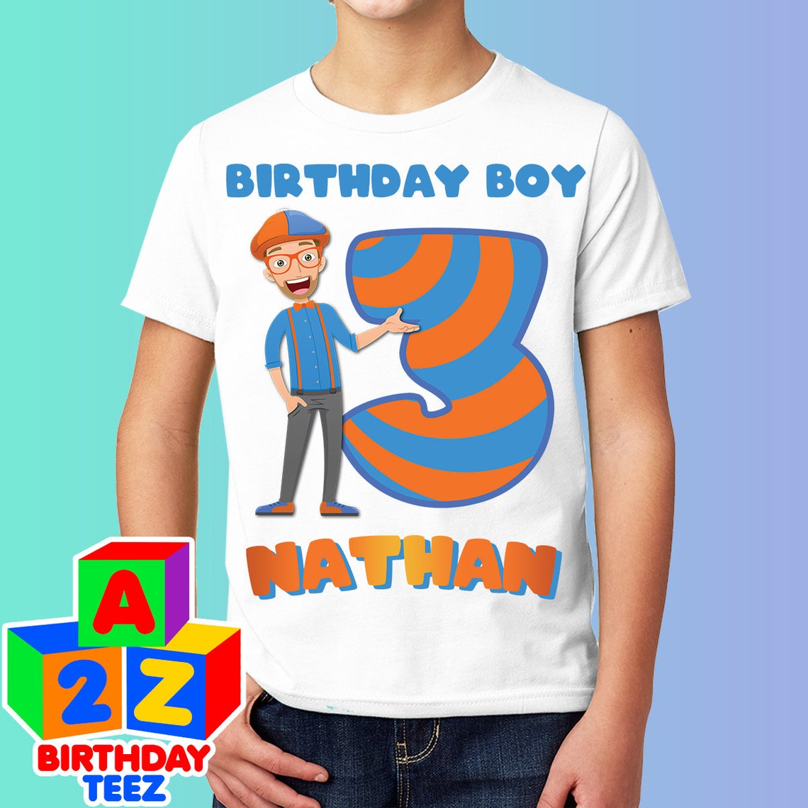Custom Blippi Shirt Blippi You tube Kids Show Tee Family | Etsy