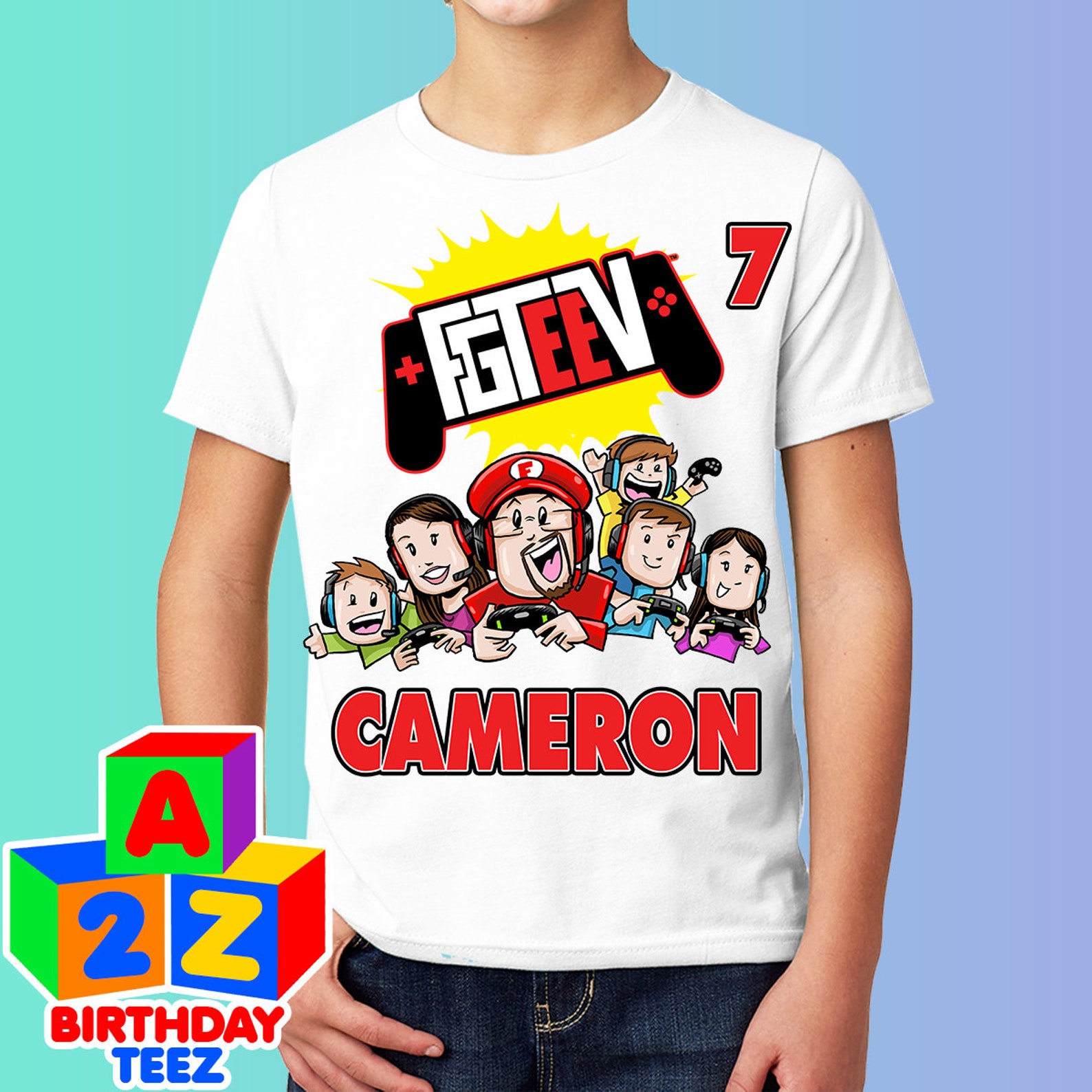 Custom FGTeeV Shirt Family Birthday T-Shirt Party Ideas / | Etsy