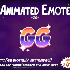 Animated Emote GG Twitch and Discord