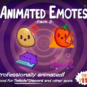 Animated Emotes Pack3 Twitch and Discord