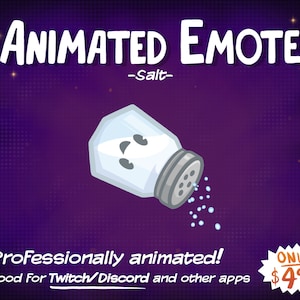 Animated Emote Salt Twitch and Discord