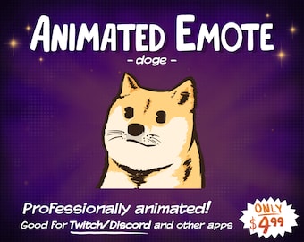 Animated Emote Doge Twitch and Discord