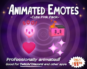 Animated Emotes Cute Pack Twitch and Discord