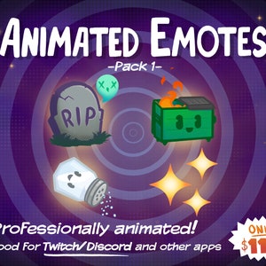 Animated Emotes Pack1 Twitch and Discord image 1
