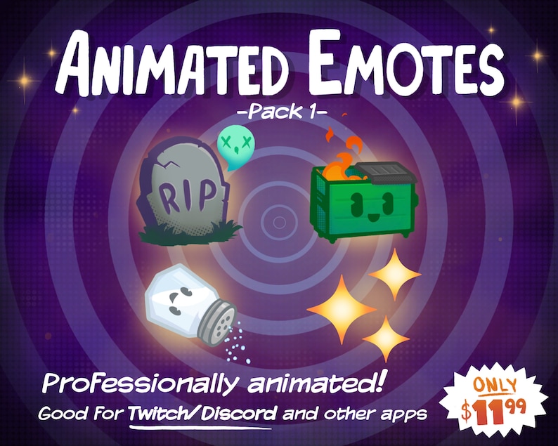 Animated Emotes Pack1 Twitch and Discord image 1