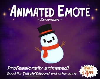 Animated Emote Snowman Twitch and Discord