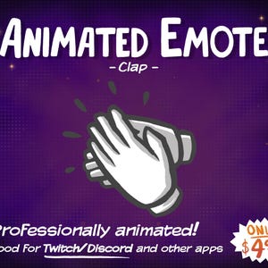 Animated Emote Clapping Hands Twitch and Discord