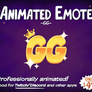 Animated Emote GG Twitch and Discord